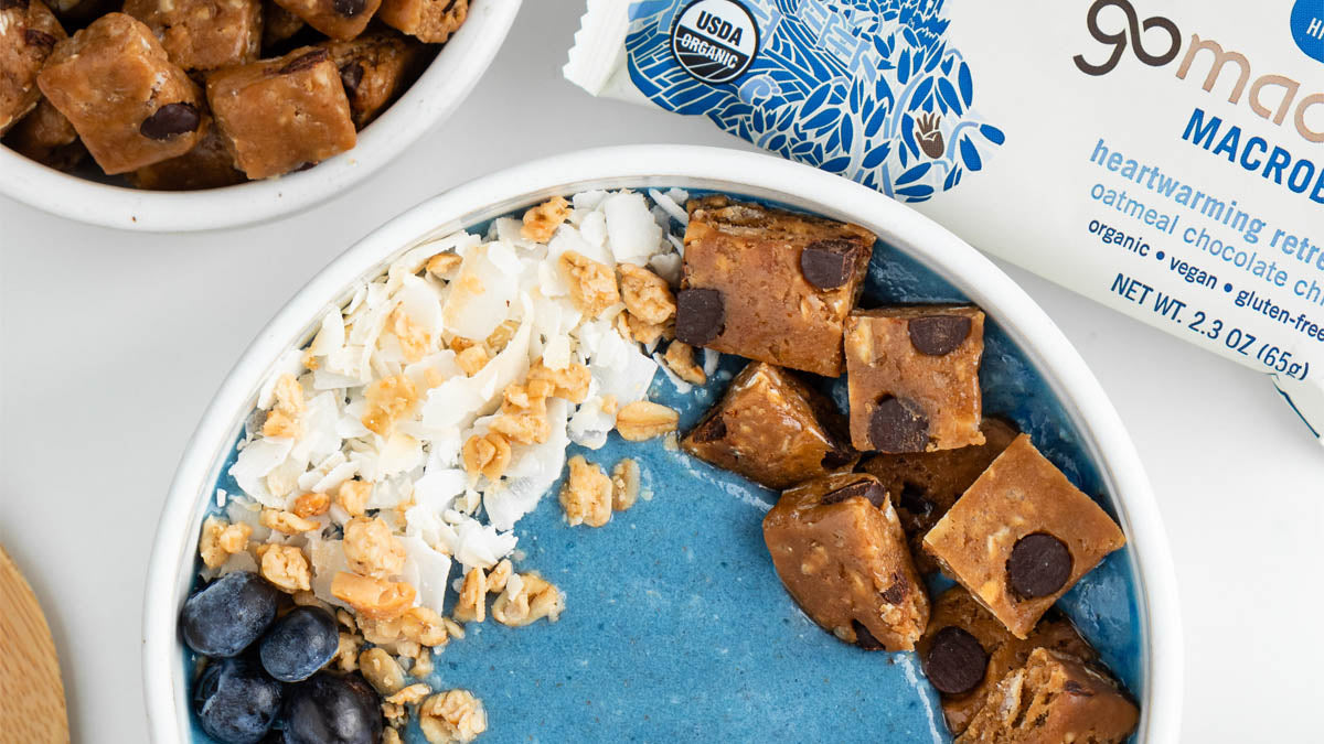 Blue Oatmeal Smoothie Bowl