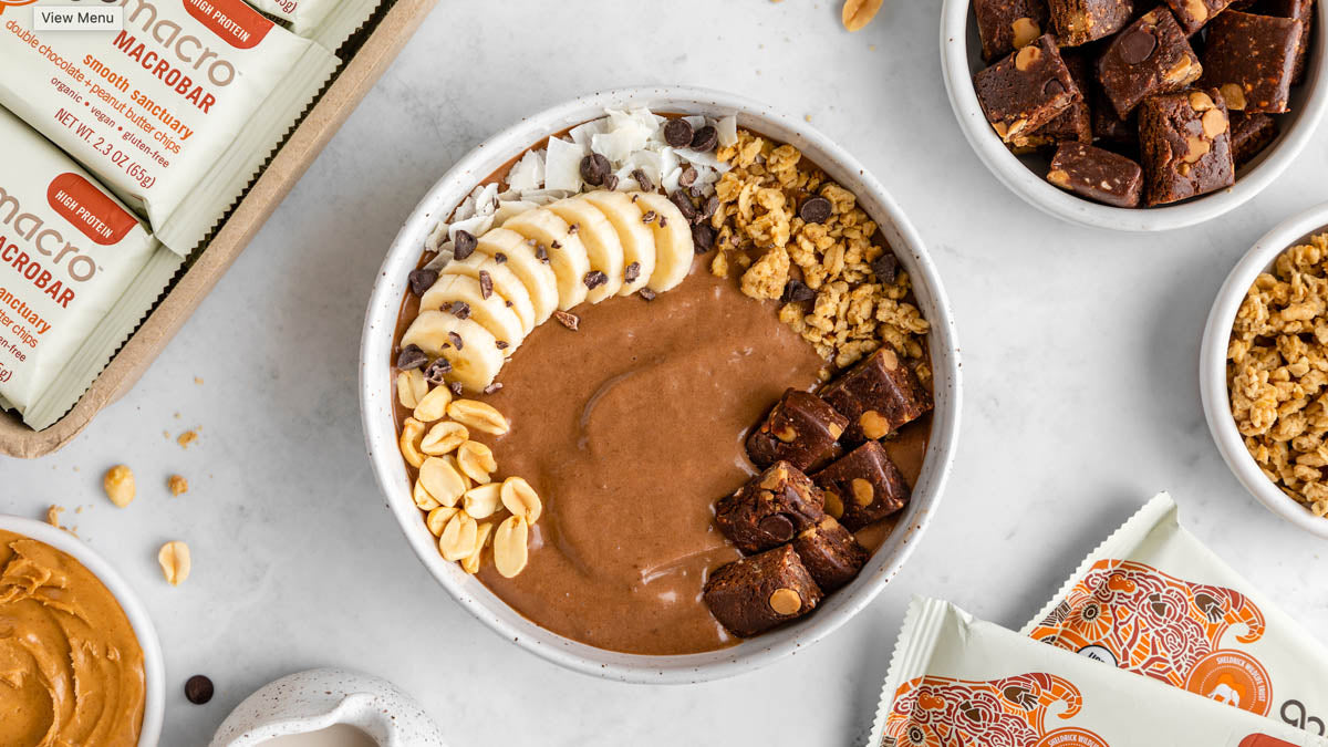 Double Chocolate and Peanut Butter Smoothie Bowl
