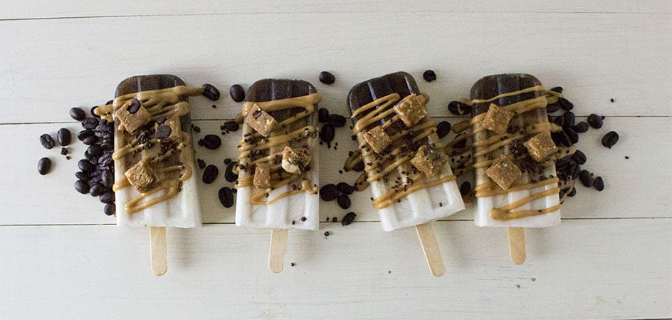 Layered Vegan Coconut Coffee Pops