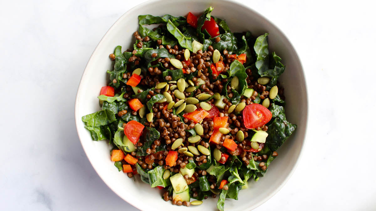 Lentil Kale Salad