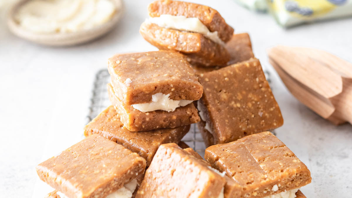 Vegan Lemon Coconut Sandwich Cookie