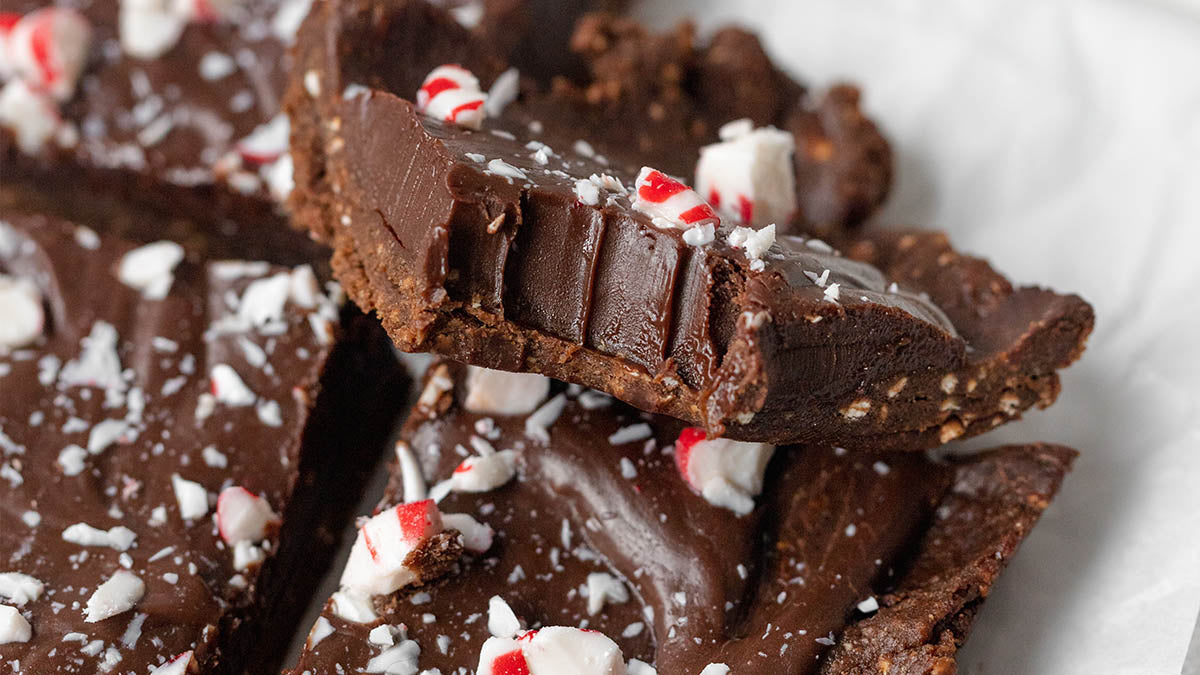Vegan Shortbread Fudge Christmas Squares