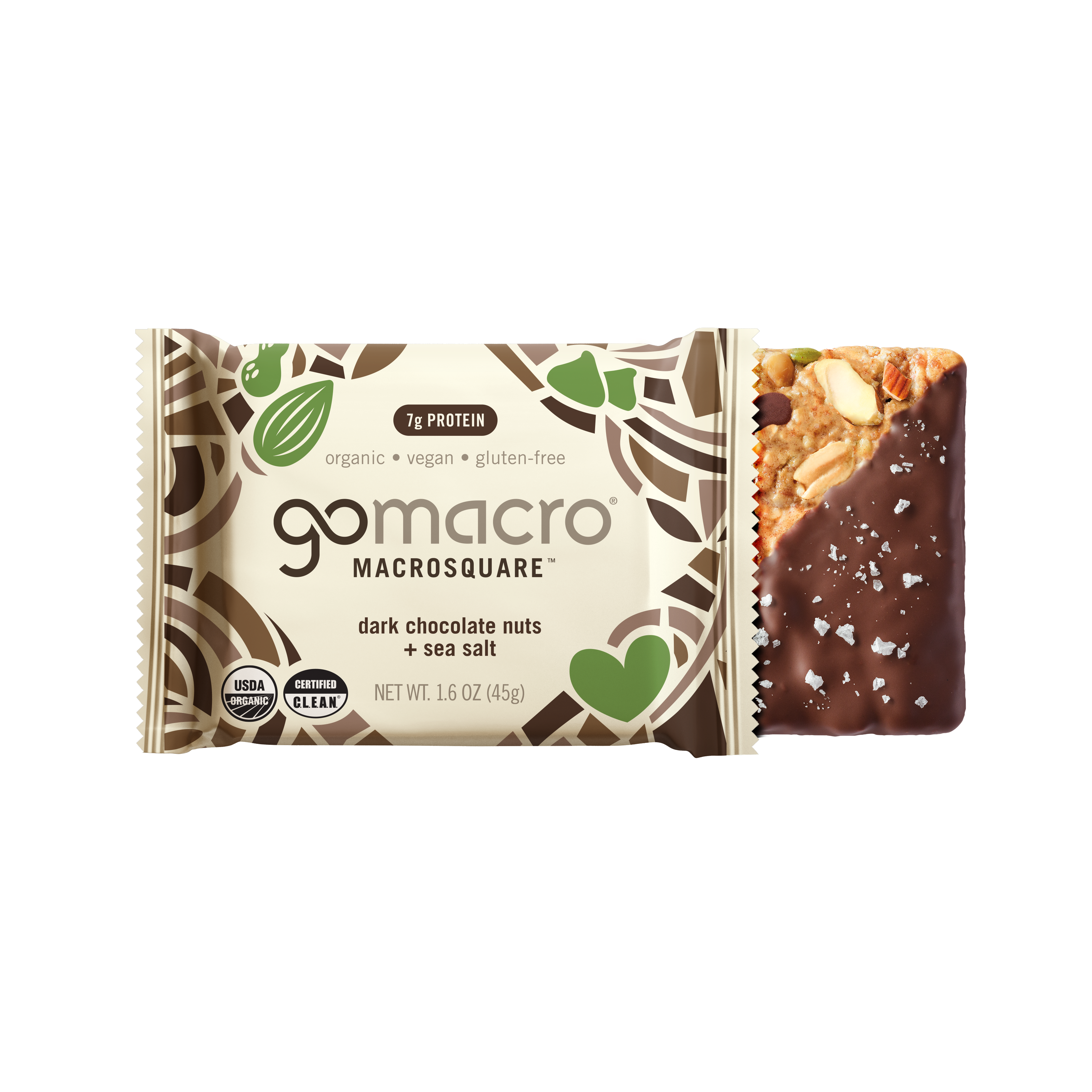 Dark Chocolate Nuts + Sea Salt Snack Bar | GoMacro