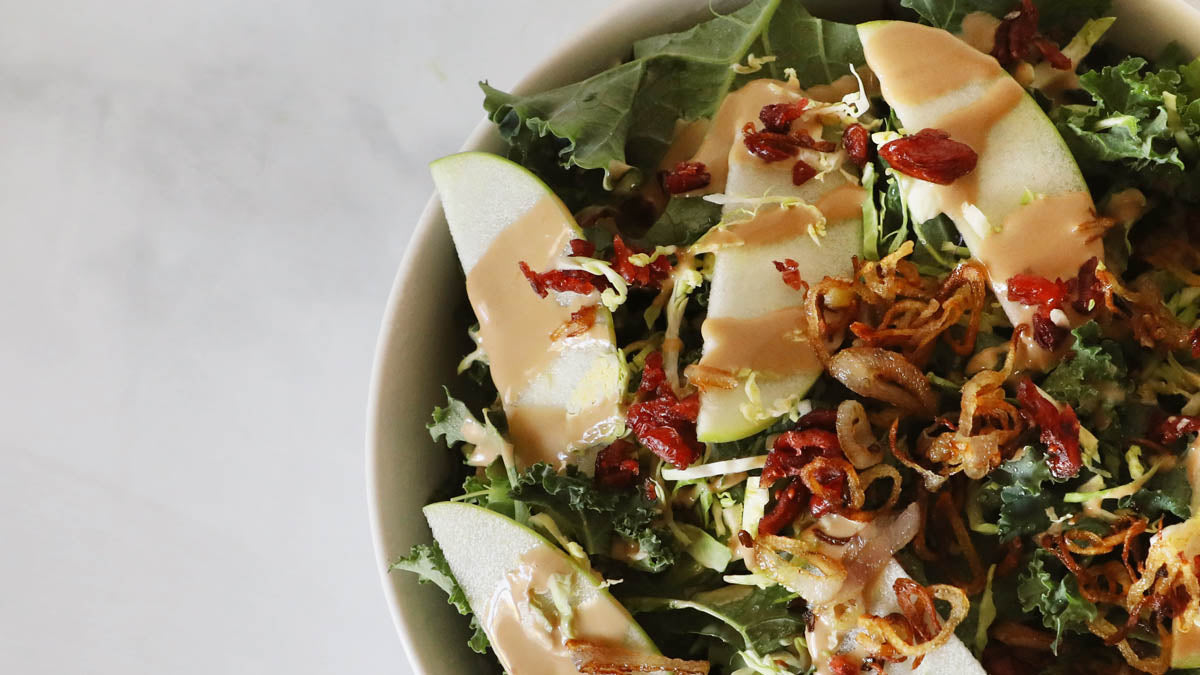 Kale Chopped Salad with Maple-Almond Vinaigrette