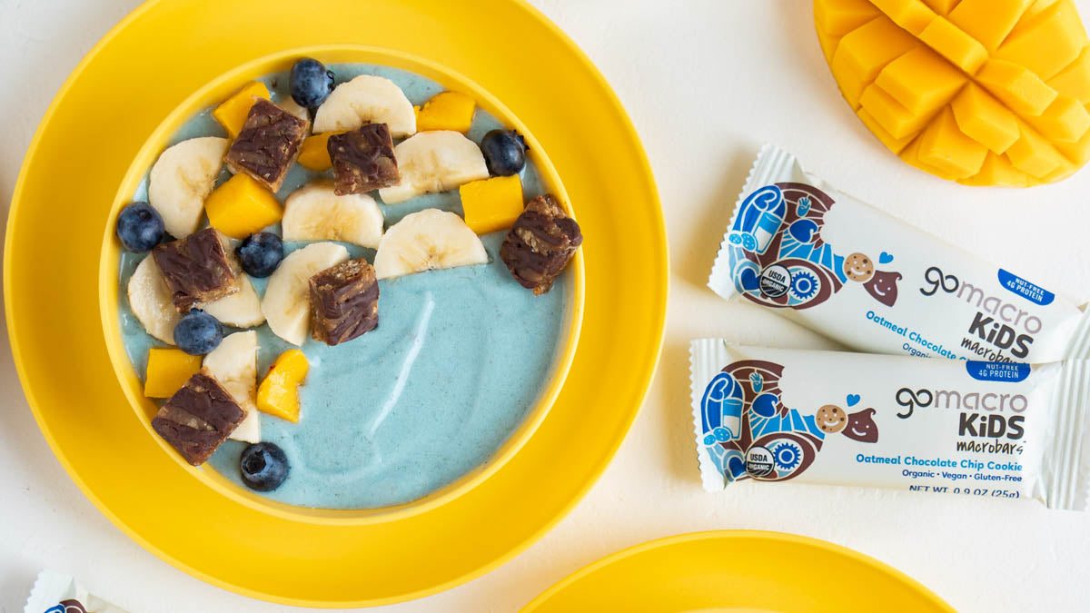 Kids Blue Mango Banana Smoothie Bowl