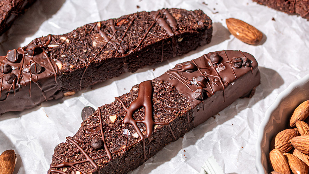 Dark Chocolate Almond Biscotti