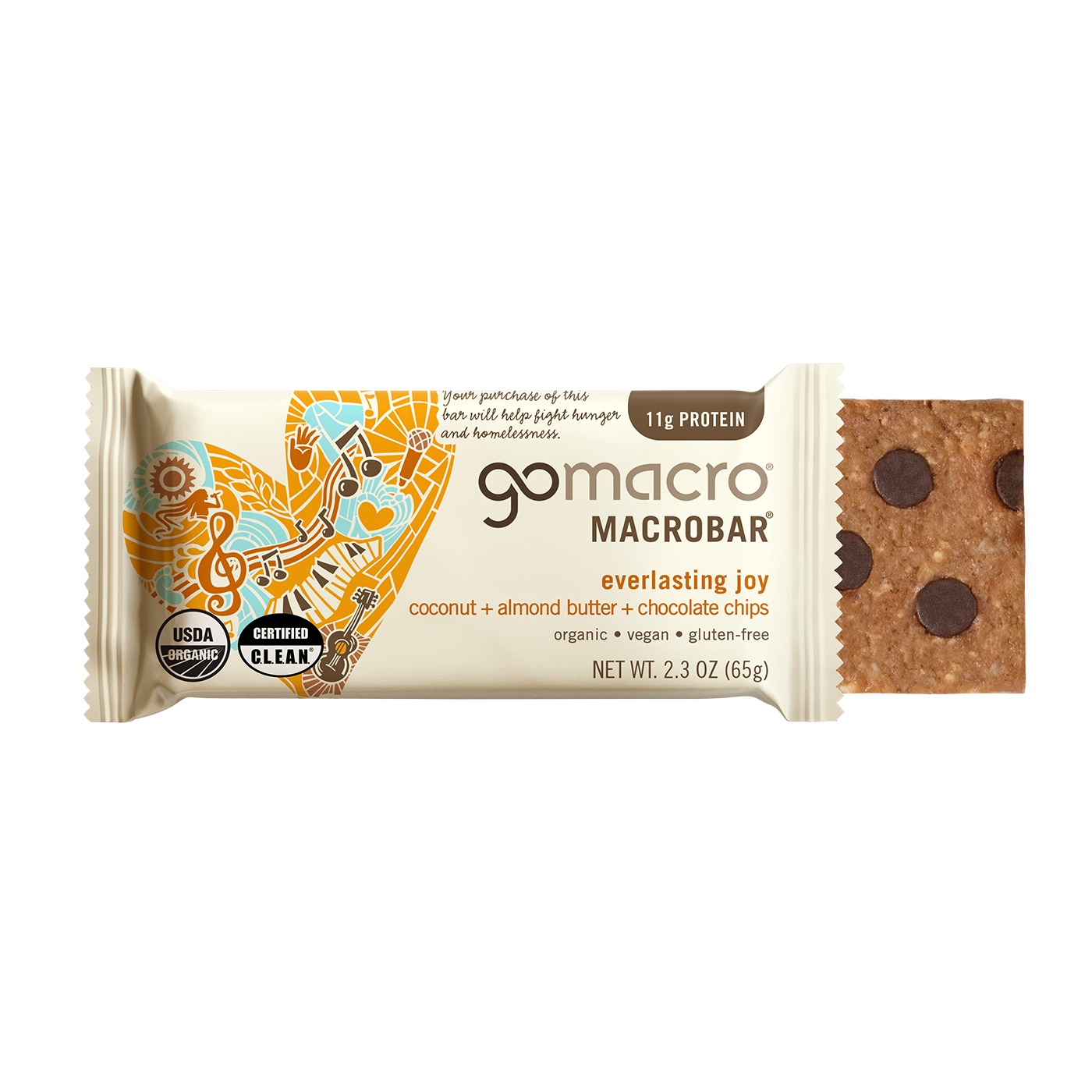 Coconut + Almond Butter + Chocolate Chips MacroBar