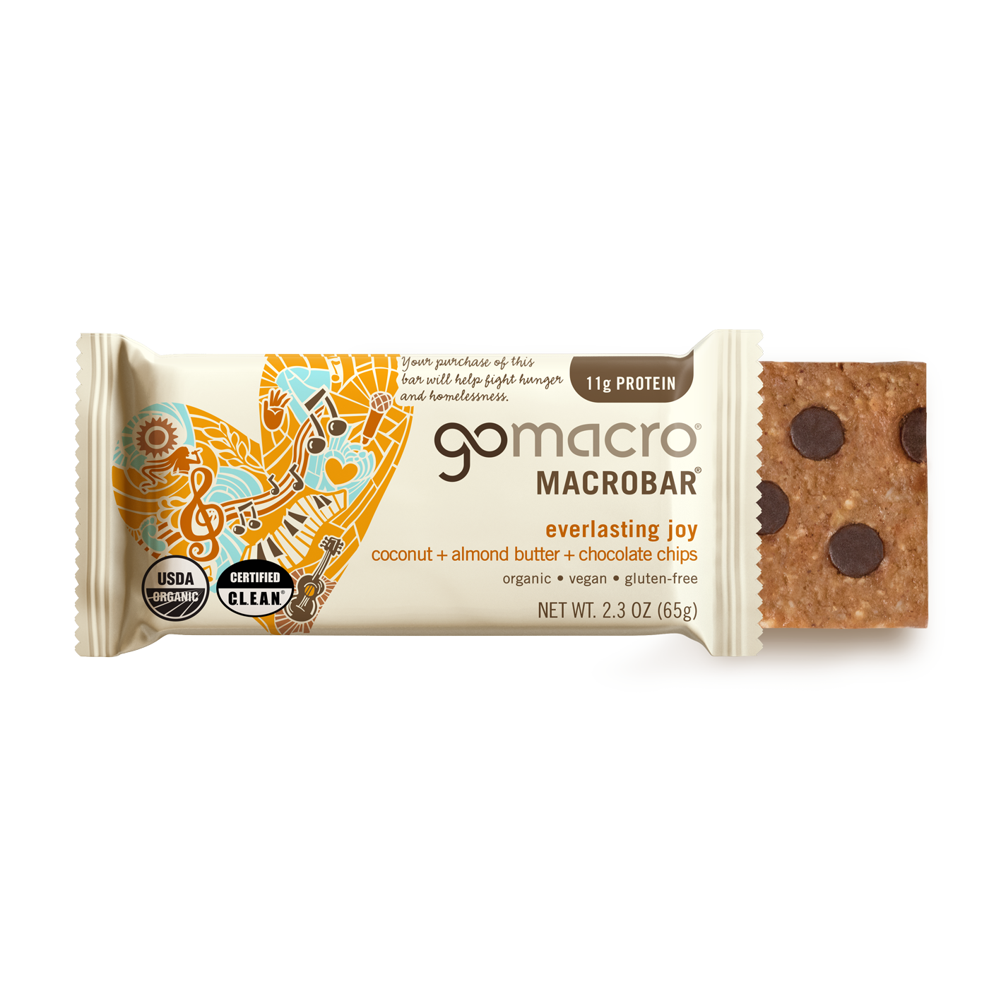 Coconut + Almond Butter + Chocolate Chips MacroBar