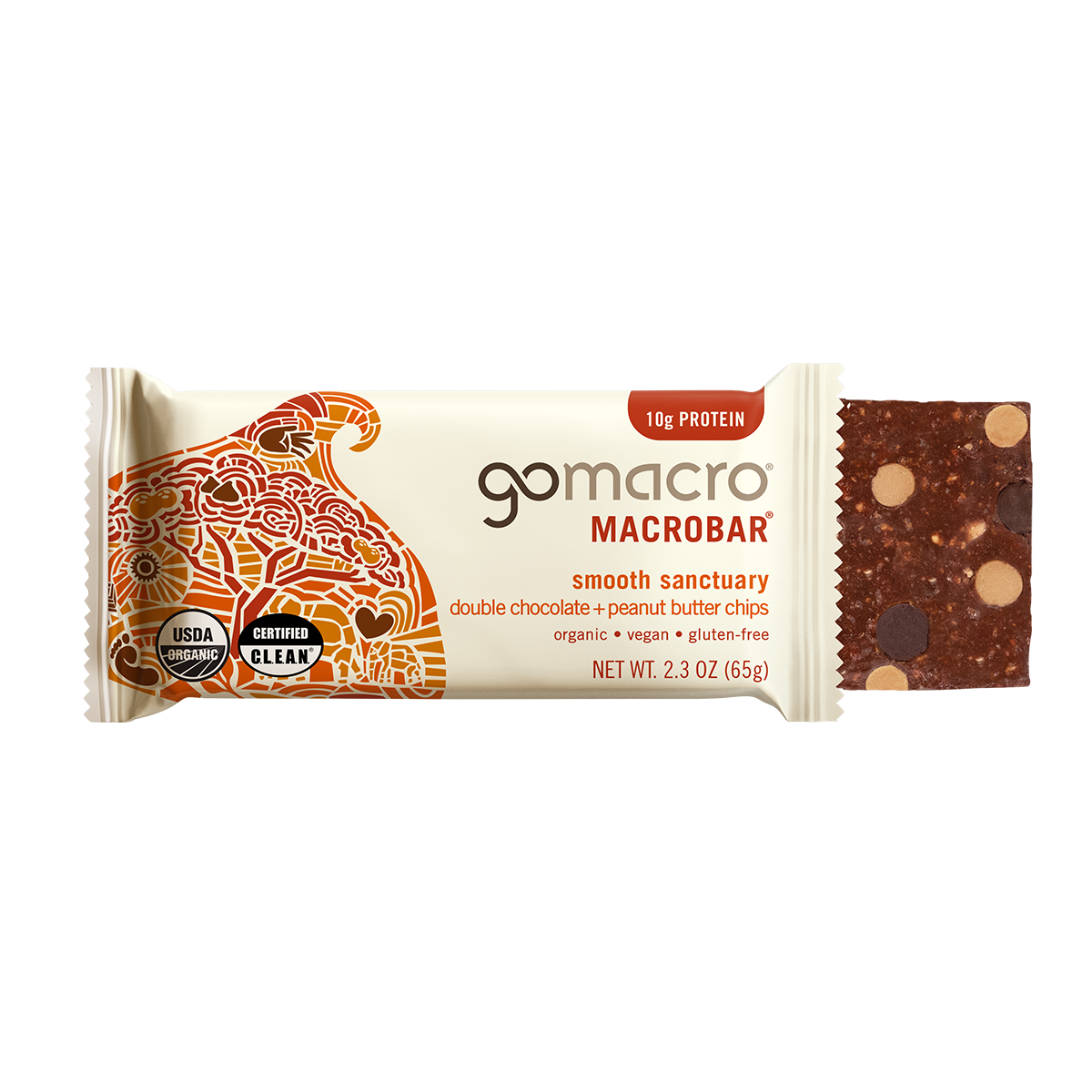 GoMacro Double Chocolate + Peanut Butter Chips MacroBar