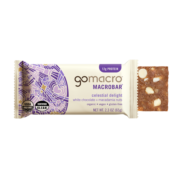 White Chocolate + Macadamia Nuts MacroBar | Organic + Vegan +