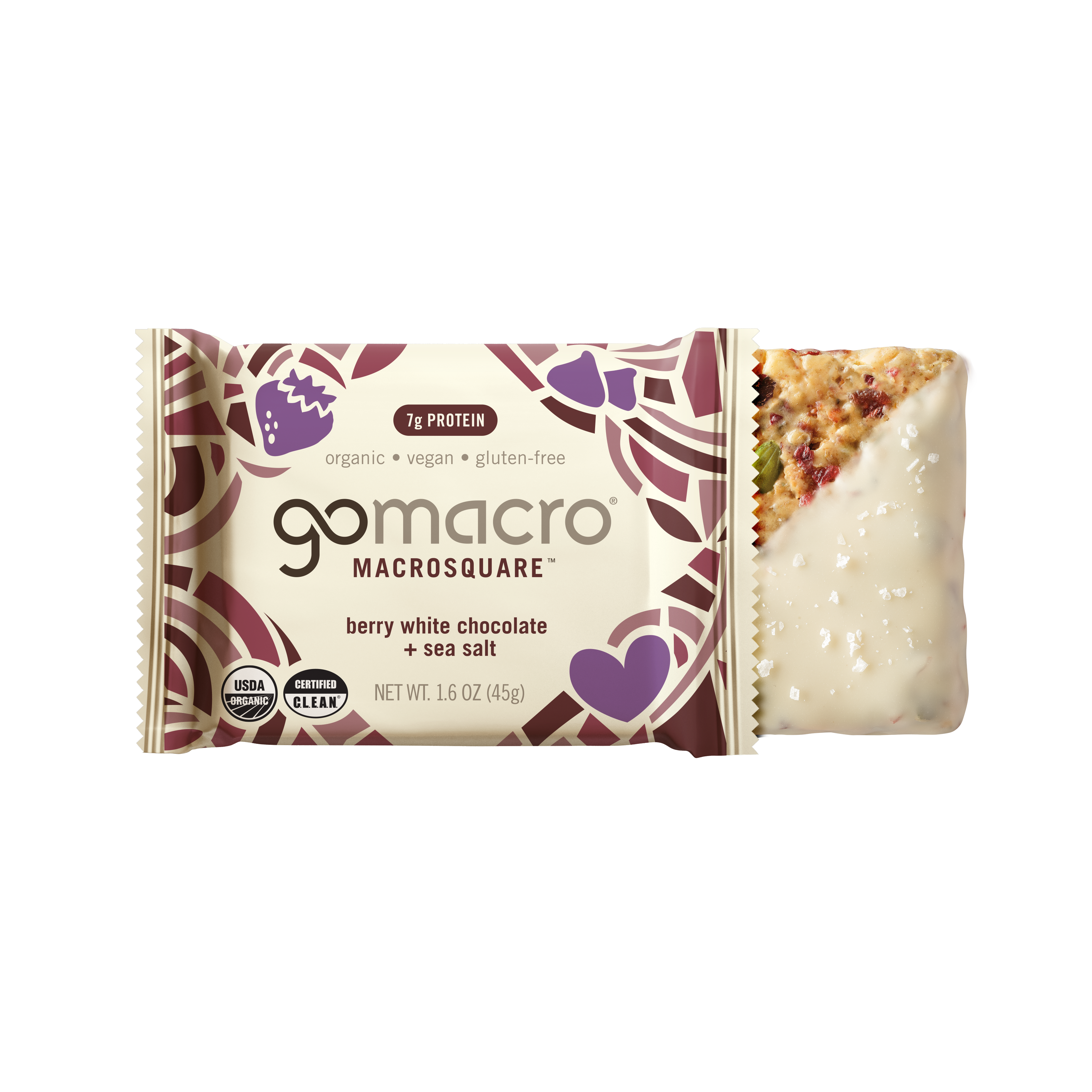 Berry White Chocolate + Sea Salt MacroSquare