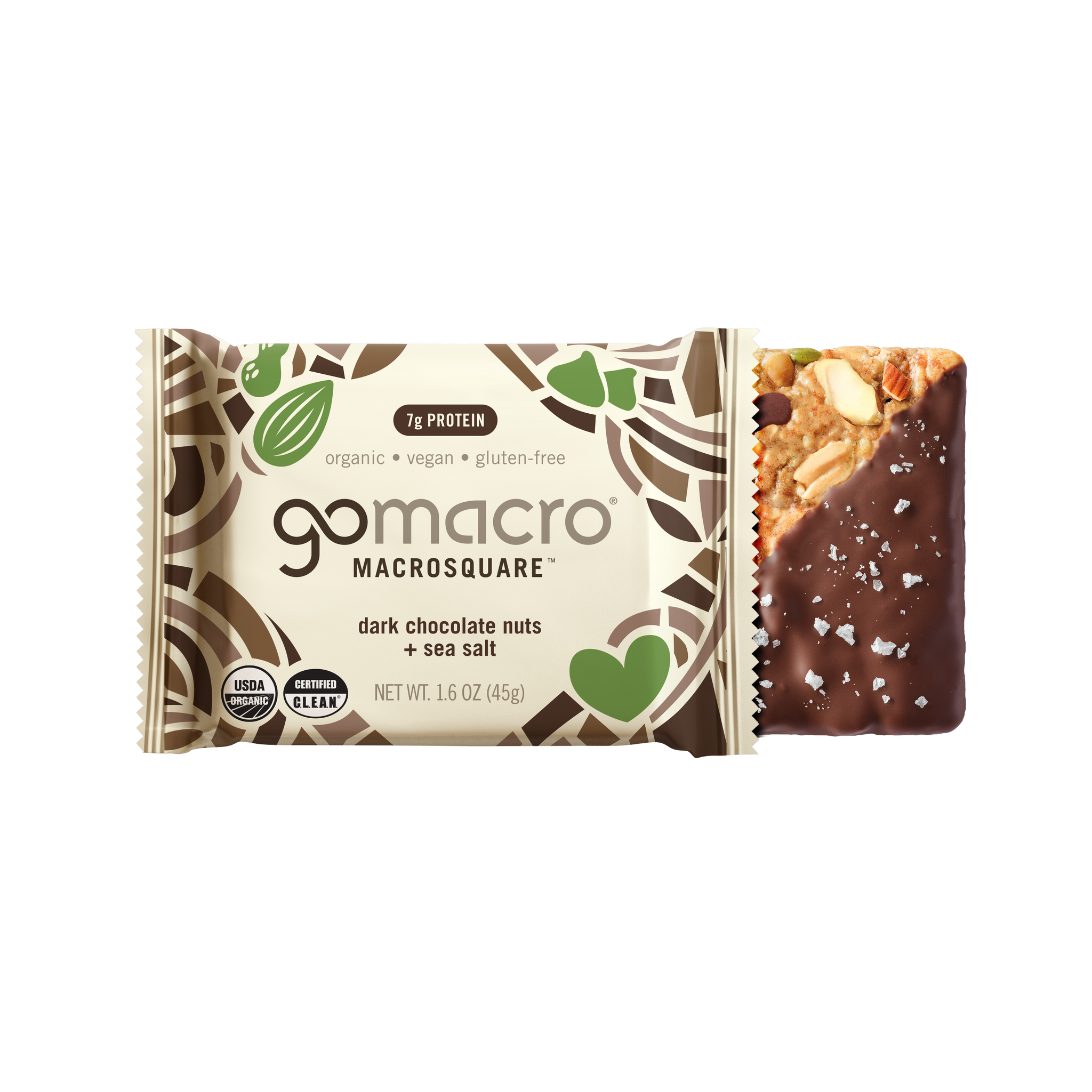 Dark Chocolate Nuts + Sea Salt Snack Bar | GoMacro