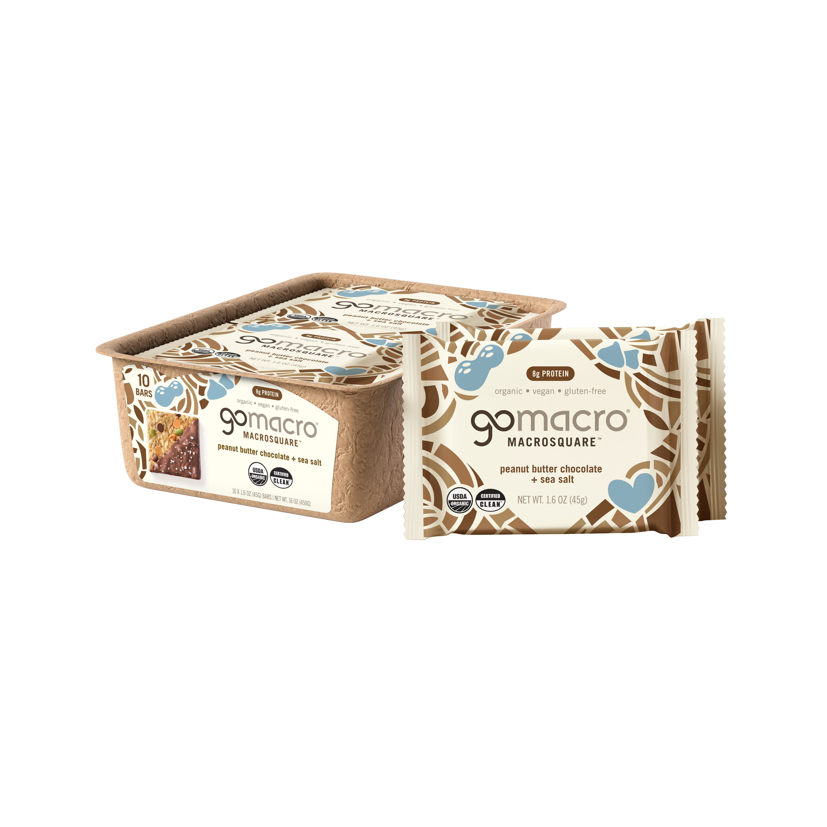 Peanut Butter Chocolate + Sea Salt MacroSquare