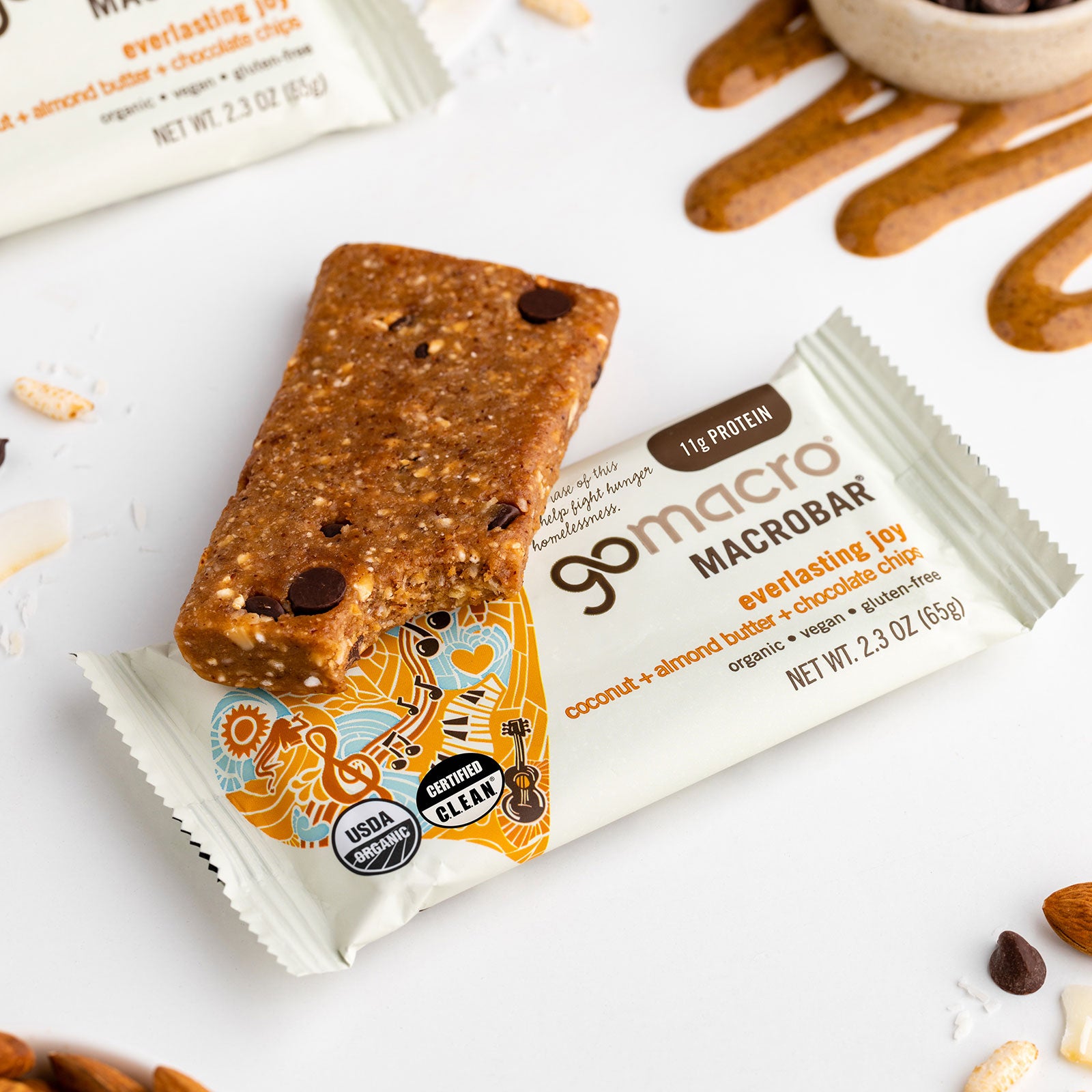 Coconut + Almond Butter + Chocolate Chips MacroBar