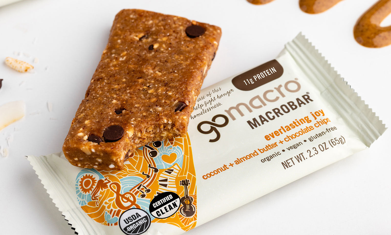 Coconut + Almond Butter + Chocolate Chips MacroBar