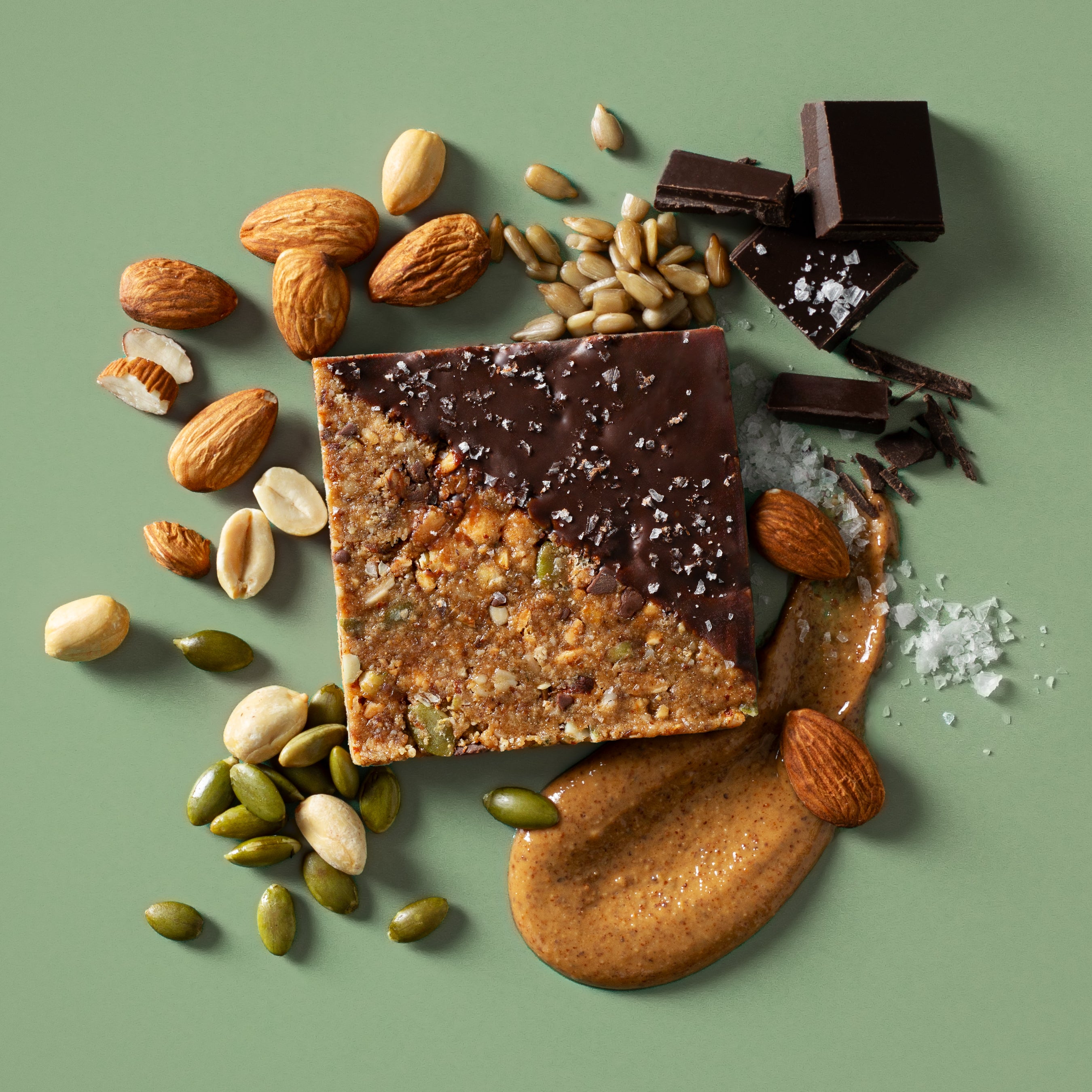 Dark Chocolate Nuts + Sea Salt MacroSquare
