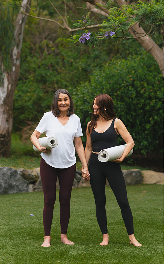 Founders doing yoga