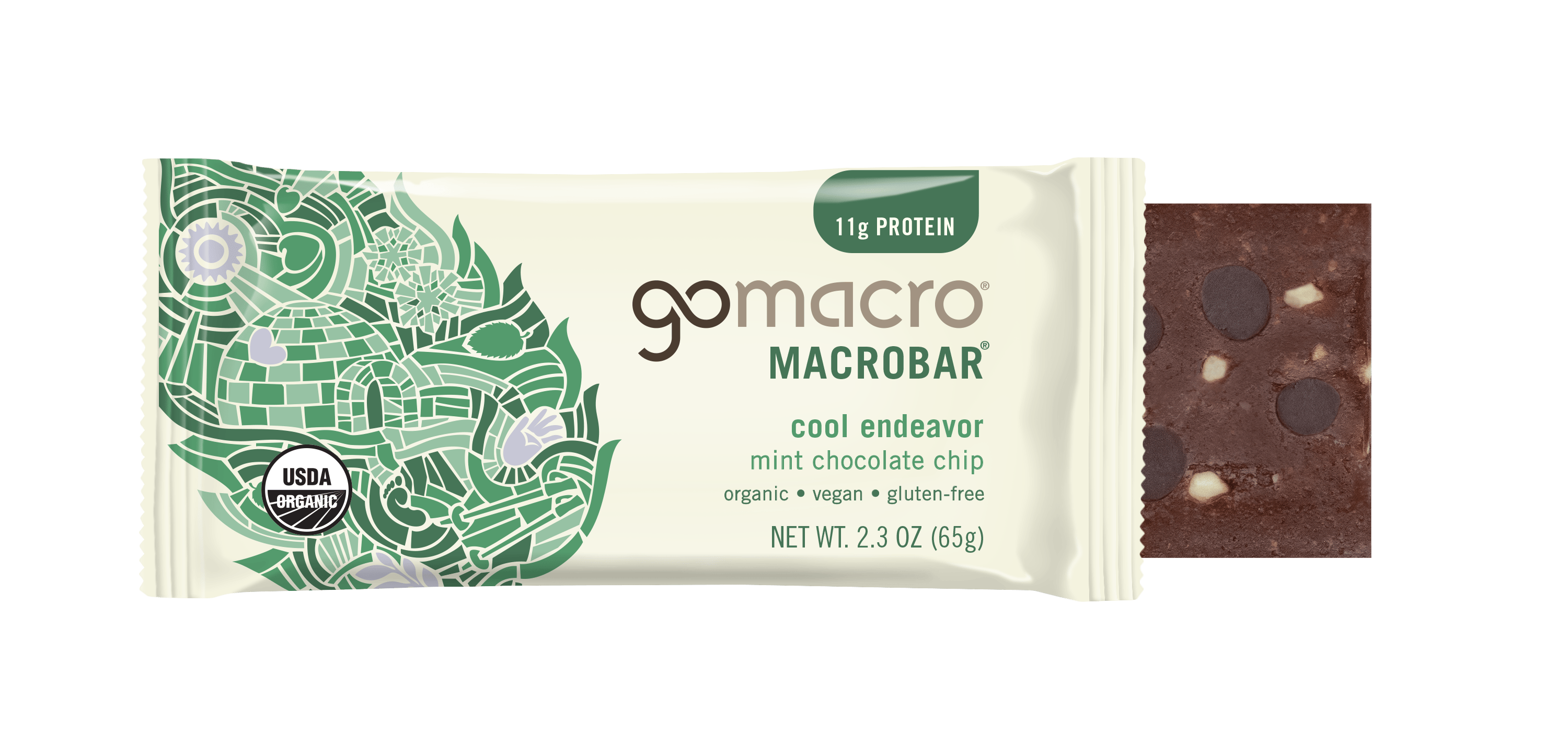 GoMacro Mint Chocolate Chip MacroBar