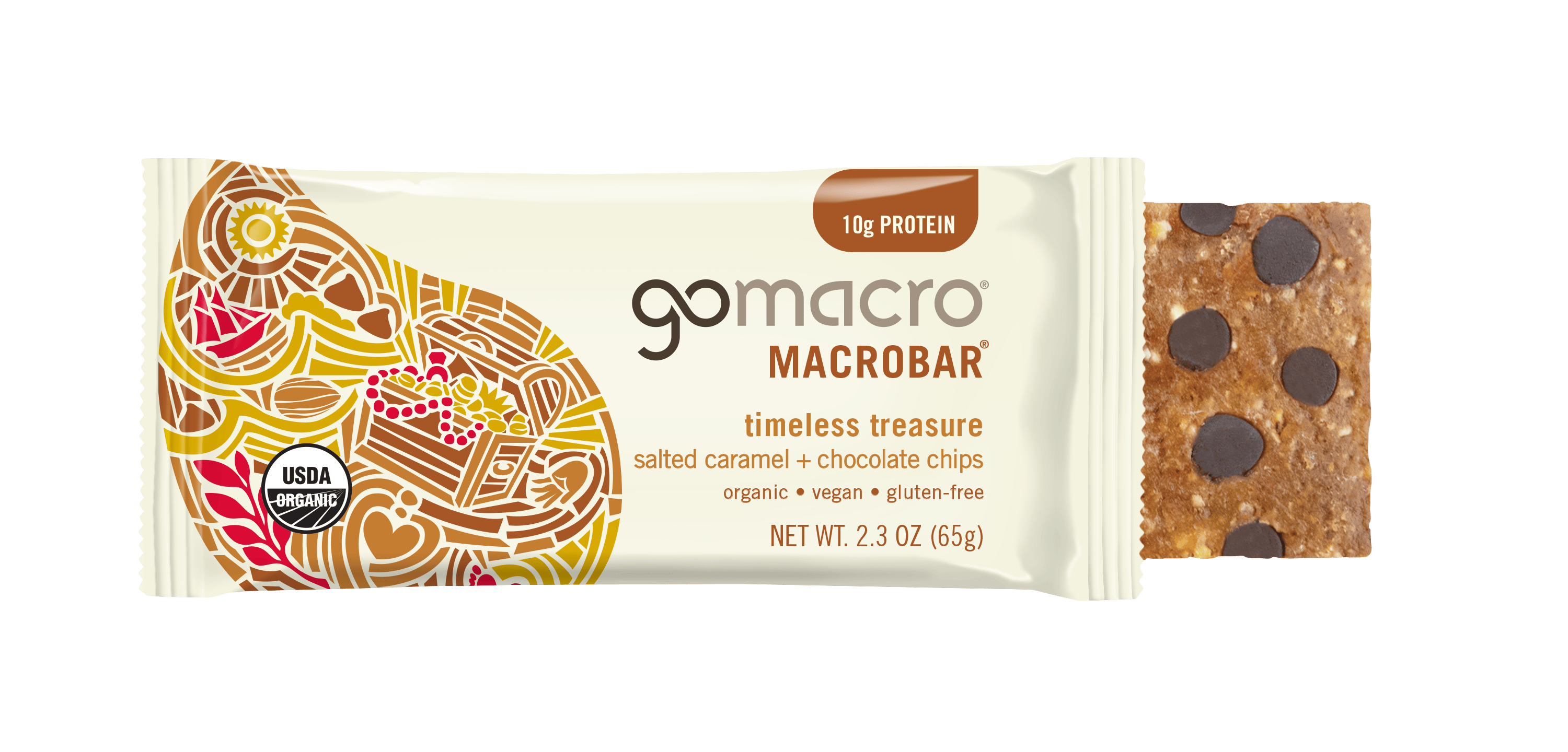 GoMacro Salted Caramel + Chocolate Chips MacroBar