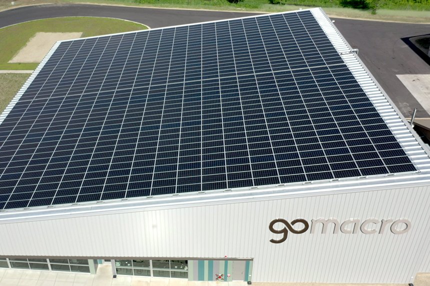 GoMacro manufacturing facility powered by solar